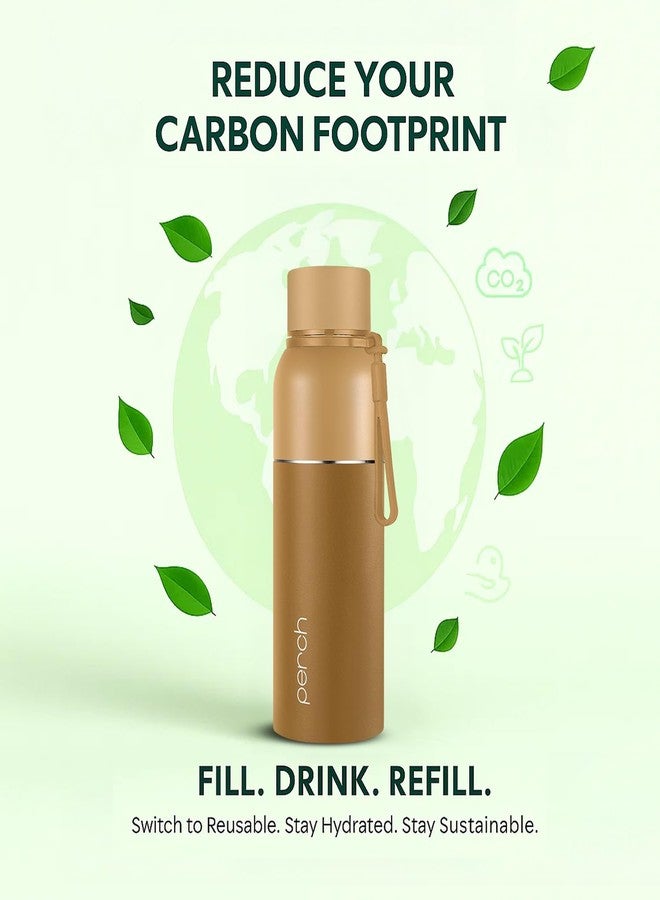 PERCH Zenith ISI Certified Hot and Cold Steel Water Bottle 560ml, Vacuum Insulated Flask for Adults | BPA-Free, Leakproof | Easy to Carry Bottle for Office, Gym, School - Image 5